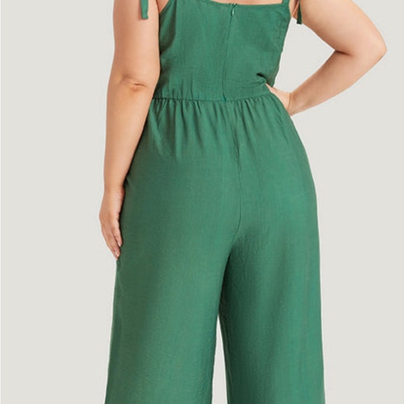 New BloomChic Solid Button Pocket Elastic Waist
Knotted Shoulder Jumpsuit 12 L - Picture 3 of 13